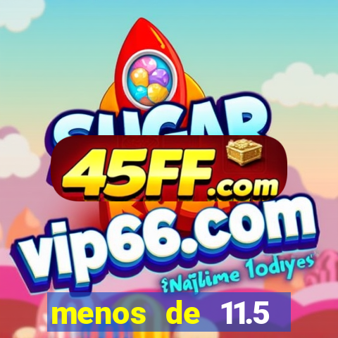 menos de 11.5 escanteios o que significa